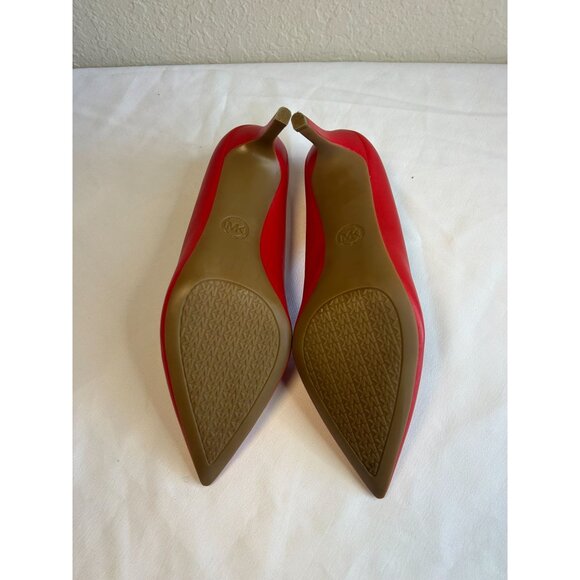 Michael Michael Kors Alina Flex Leather Pump Red Size 8.5 M Party Formal - Picture 10 of 13